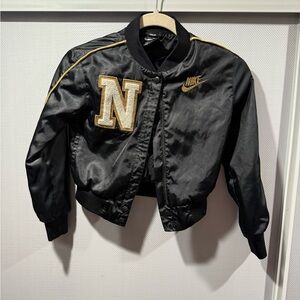Nike youth size XS  Black and Gold Bomber Jacket